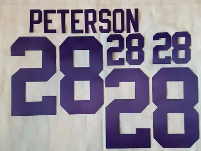 Adrian Peterson Minnesota Vikings NFL Tackle Twill Throwback Jersey Number Kit   • $7.95