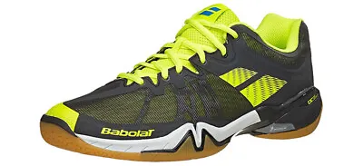 Babolat Shadow Tour Men's Badminton Shoes Indoor Court Black Yellow 30S1688232 • $89.91