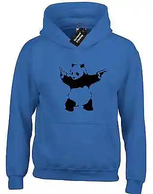 Panda Banksy Hoody Hoodie Street Art Guns Shooting Kung Fu Teddybear Unisex New • £16.99