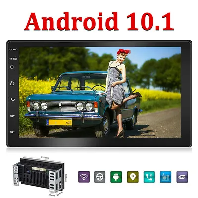 2Din Android 10.1 7  Quad-Core Car Stereo FM Radio GPS Navi MP5 Player Wifi • $59.85