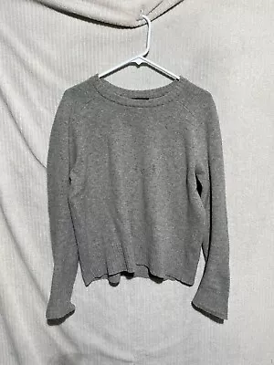 J. Crew Sweater Womens L Large Gray Wool Blend Crew Neck Long Sleeve Casual • $19.99