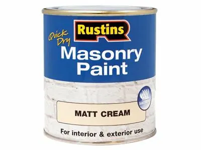 Rustins Quick Dry Masonry Paint Cream 250ml • £7.93