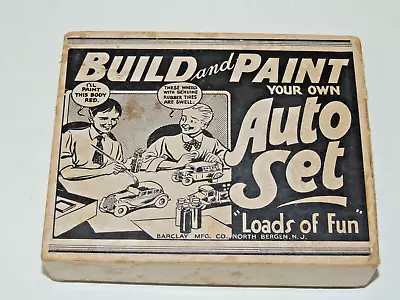 Vintage Barclay  Build & Paint Your Own AUTO SET  Original Box & (4) Cars RARE! • $158.50