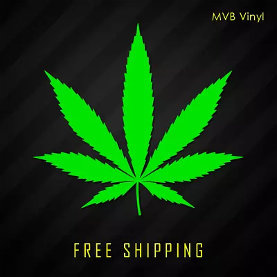 Weed Pot Marijuana Leaf Plant Vinyl Decal Sticker | JDM 420 Smoke Funny Laptop • $18.67