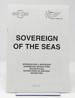 Instruction Book For Sovereign Of The Seas 1:78 Wooden Ship Model Mantua Sergal • $9.95