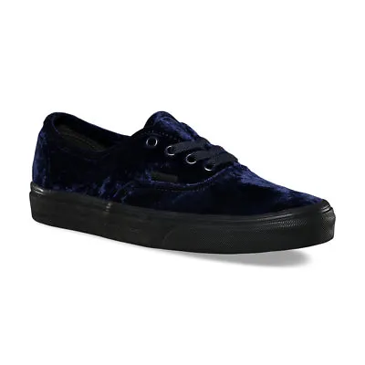 Vans VELVET Authentic Shoes (NEW) Womens Size 5-11 NAVY BLUE BLACK Free Shipping • $72.17