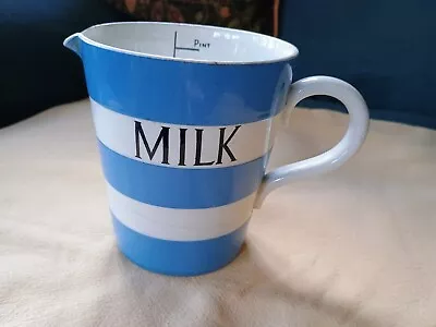 VINTAGE T G GREEN CORNISHWARE ONE PINT MILK JUG 1930s - 50s • £22.99