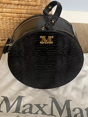 Max Mara Croc Leather Hand Bag Black • £129