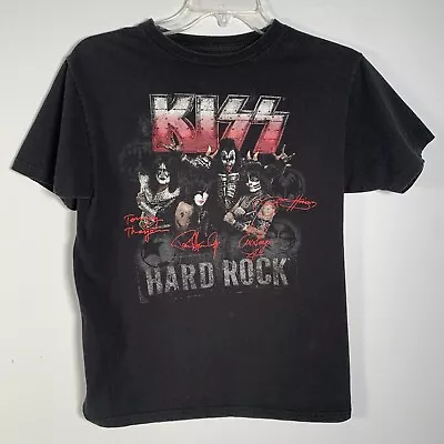 KISS Mens Shirt Black Small Hard Rock Cafe Indianapolis Graphic Print Sig 32 • $7.50