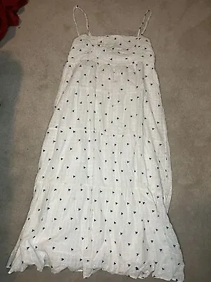 Zara Patterned White Maxi Dress- XXL • $18