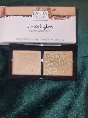 Laura Geller Hi-Def Glow Highlighting ILLUMINATOR Duo Heart Of Gold NEW • £7