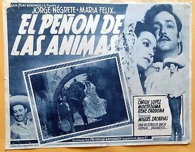 MARIA FELIX EL PEÑON DE LAS ANIMAS Original Mexican Lobby Card Movie Poster 1942 • $24.99