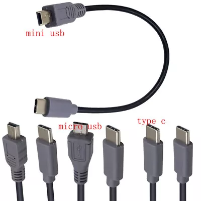 Mini Micro USB Type C Male To Type C USB Male Plug Charging Data OTG Cable Plug • $2.79