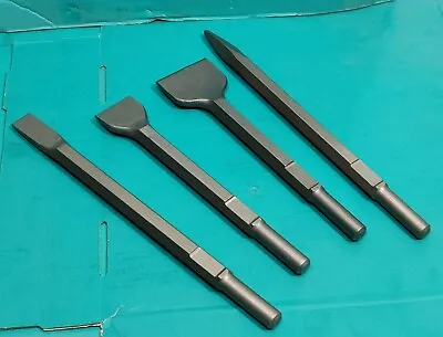 4pc Chisel Concrete Breaker Flat Point 50mm & 75mm KANGO MILWAUKEE MAKITA Drill • £55