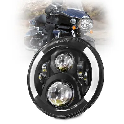 7  Inch LED Headlight Hi/Lo Beam Halo DRL Turn Signal Motorcycle Headlamp  • $32.99