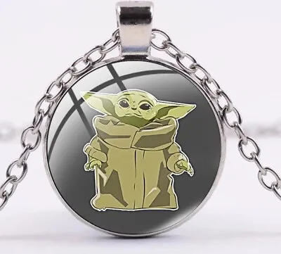 Baby Yoda Mandalorian Necklace . Great Gift For Star Wars Fans • $15.99