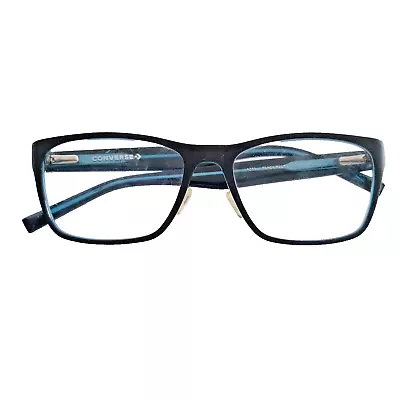 CONVERSE Eyeglasses A223 Black/Blue Plastic Wood Look  FRAME Only 55-17-145 • $24.72