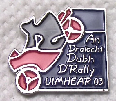 £1 • Buy Irish Motorcycle Rally/Race An Draiocht Dubh D'Rally UIMHEAP 03   Enamel Badge