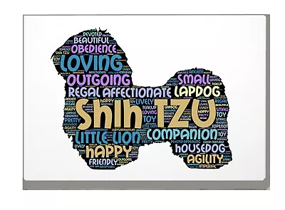 £16.97 • Buy Shih Tzu Art Print Word Art A4 A3 Birthday Mothers Day Gift Personalised Option