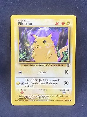 Pokemon Card - Pikachu - 58/102 (E3 Stamped) Base Set • $30