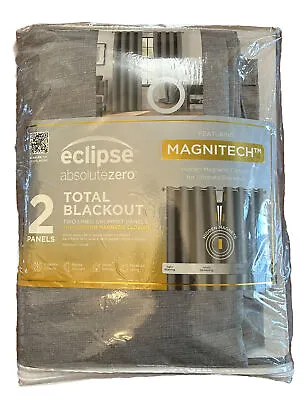 Eclipse Absolute Zero Total Blackout Grommet 2 Panels Magnetic Closure 52”x84” • $30.98