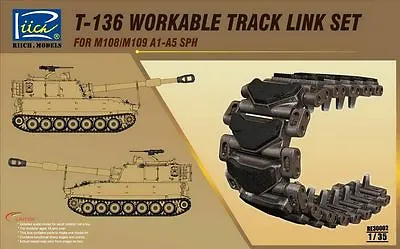 Riich Models RE30002 1/35 T-136 Workable Track Link Set For M108/M109A1-A5 SPH • $13.48