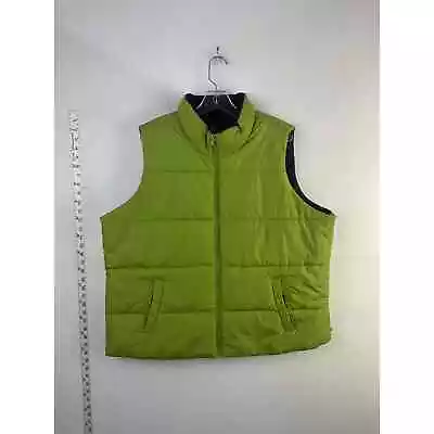 Made For Life Green Blue Reversible Puffer Vest Jacket Womens 2X • $20