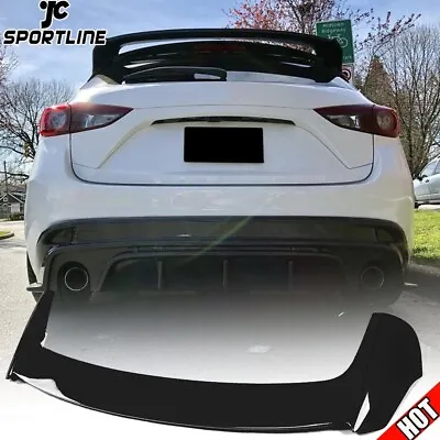 Gloss Black Rear Roof Spoiler Wing Fit For Mazda 3 Axela Sport Hatchback 2014-17 • $239.39