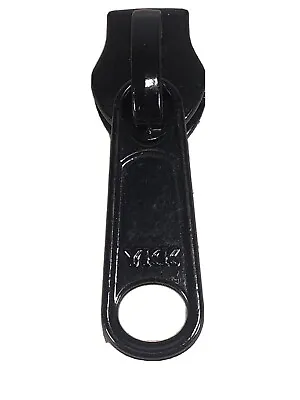 YKK #10 C Sliders Zipper Single Pull Tab Black Metal Large Coil Non-Lock • $6.99