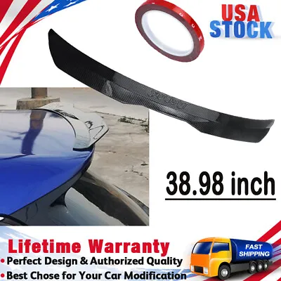 $39.99 • Buy Car Rear Top Roof Lip Spoiler Wing Carbon Fiber For Hatchback SUV MPV Universal