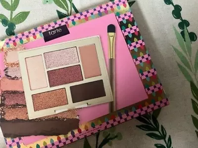 TARTE Turn Up The Glam Eyeshadow Palette Brush Kit NIB • $68.35