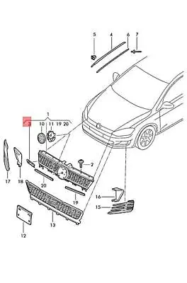 Genuine VW Golf R32 GTI Rabbit Variant 4Motion Inscription 5G0853679AGKRR • $38.30