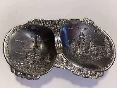 Vintage Trinket Double Dish Ashtray Army Navy Hospital Made In Occupied Japan • $8.97