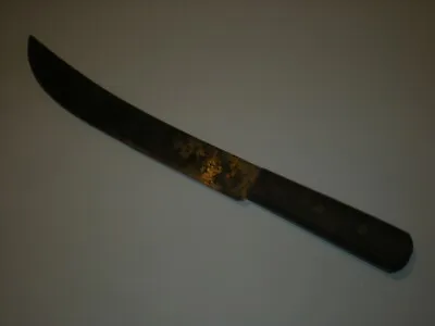 15  Antique CARBON STEEL KNIFE Fur Trade Native Am MOUNTAIN MAN Butchering 3 Pin • $47.42