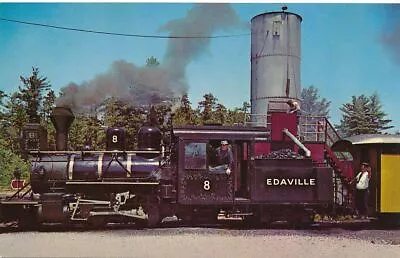 Edaville Railroad Train Crew At Water Tower - South Carver MA Massachusetts • $3.49