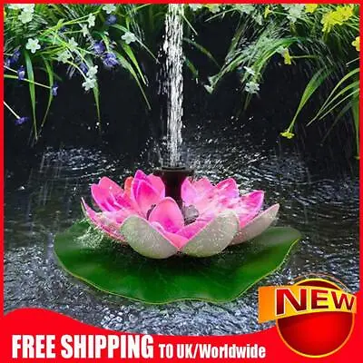 Lotus Shape Pond Decoration 2.5W Solar Powered Bird Bath Fountains • £17.26