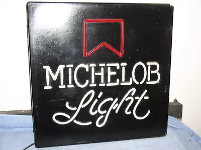MICHELOB LIGHT  Neon Look Beer Bar Pub Lighted Sign #605-040 Works Great (Gd++) • $49.95