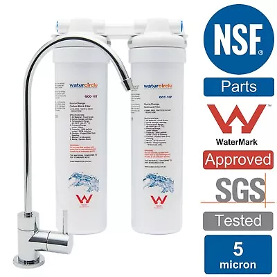 $85 • Buy Quick Change Twin Water Filter System Under Sink Australian Standard Approved 5m