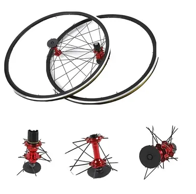 $110 • Buy 700C Road Bicycle Wheel Front Rear Rim Wheelset For 7-11s Cassette C/V Brake USA