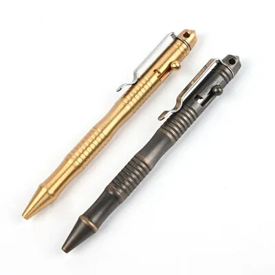 Solid Handmade Brass Tactical Business Office EDC Pocket Military Signing Pen • $17.55