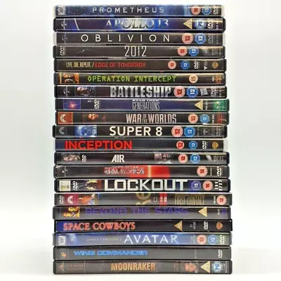 Sci-Fi DVD Bundle X20 Prometheus/Air/Oblivion/Inception/Moonraker/Lockout ETC • £10