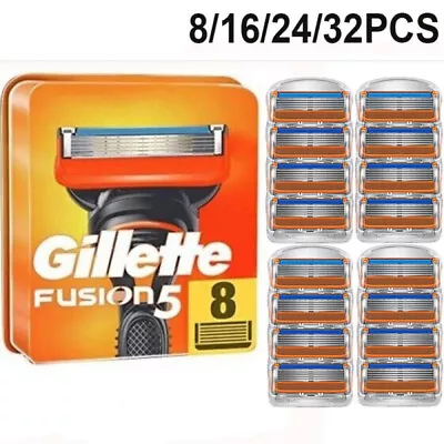 AU 8-32PCS Replacement Razor Shaving Blades Trimmer Refill For Gillette Fusion 5 • $11.99