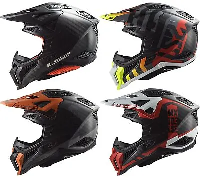 Ls2 Mx703 X-force Carbon Fibre Motocross Off-road Motorcycle Helmet Ece22.06 Dot • $394.60