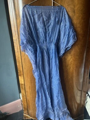 Sheer Gauze Metallic Dress Cover Up Vintage 70’s • £65