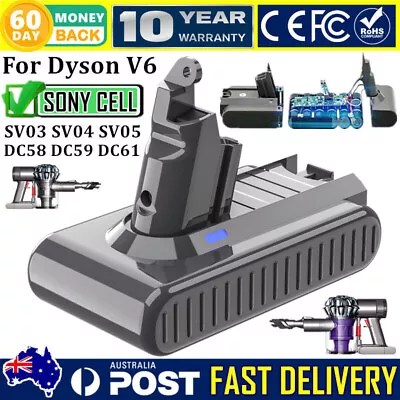 For Dyson V6 Battery V6 Animal Absolute Trigger Fluffy SV04 SV05 DC61 Sony Cells • $26.99