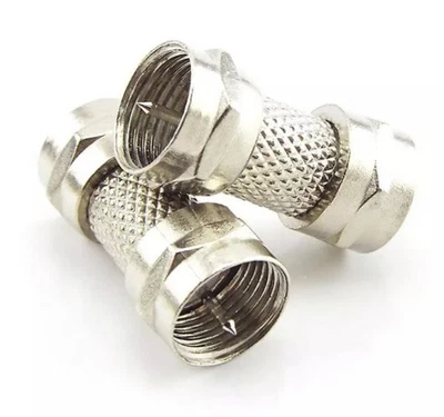 £4.99 • Buy F Type Male To Male Coupler Inline Coaxial Cable Aerial Connector Screw Adapter