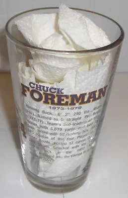 Miller Lite MN Vikings 50 Years Of Greatness Beer Glass Chuck Foreman • $42