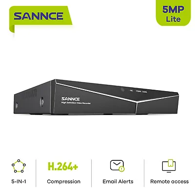 SANNCE 5IN1 8CH 5MP Lite DVR CCTV Video Recorder HDMI For Security Camera Kits • $39.99