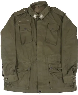 Large - Authentic Italian Army OD Green Combat Field Jacket Shirt Parka Military • $29.75