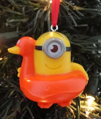 Despicable Me Minion In Floatie Custom Christmas Ornament • $5.99